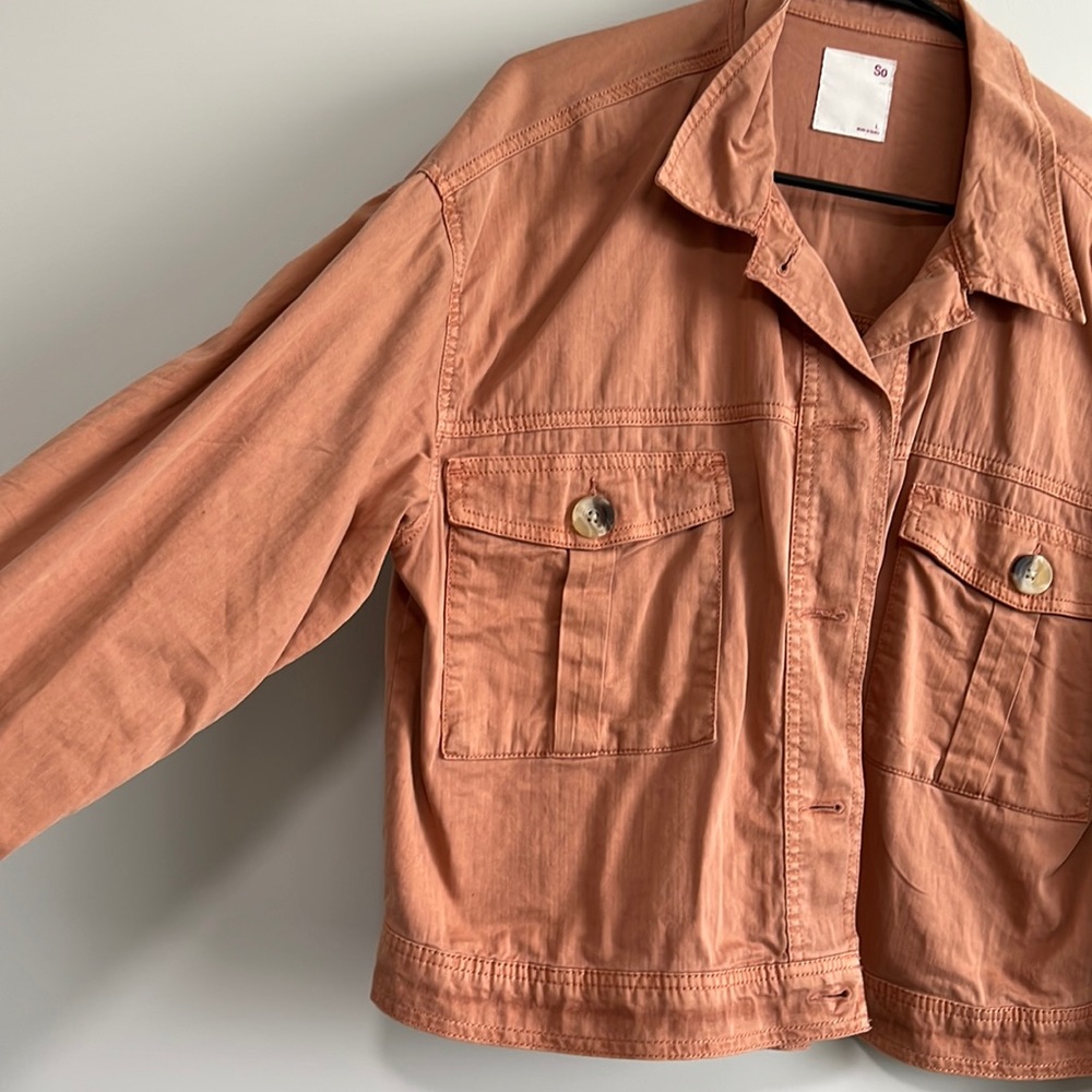 So Salmon Colored Lightweight Jacket